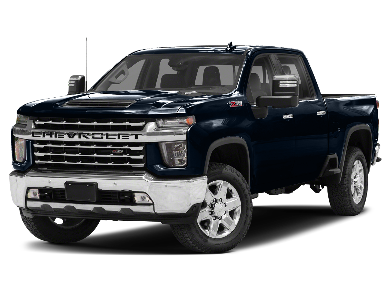 2022 Chevrolet Silverado 2500HD LTZ in Northsky Blue Metallic — front three-quarter view