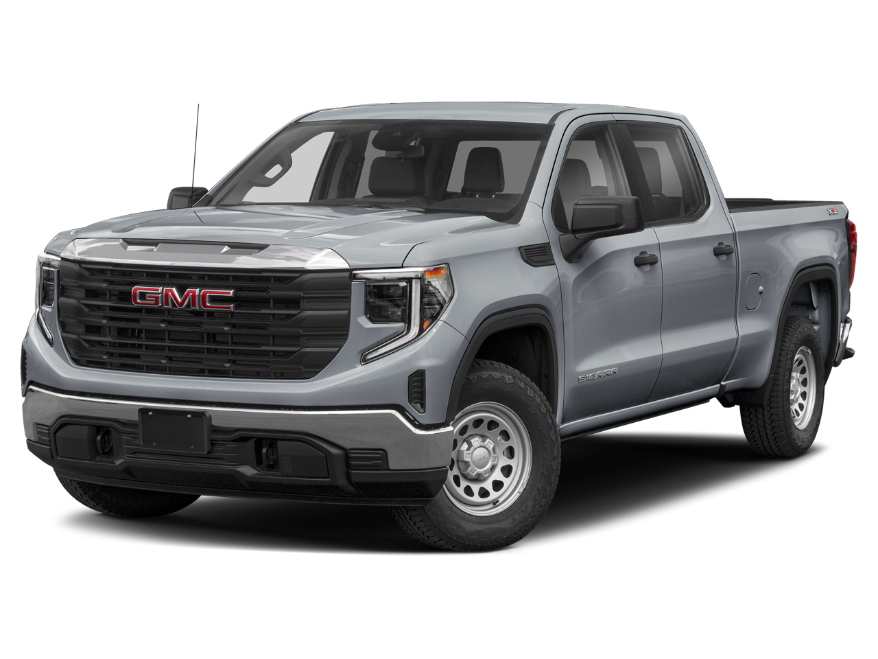 2023 GMC Sierra 1500 SLT in Sterling Metallic — front three-quarter view