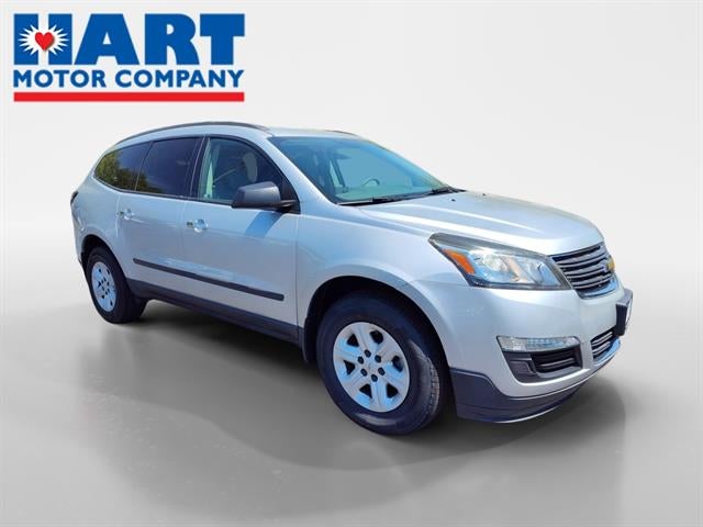 2017 Chevrolet Traverse LS in Silver Ice Metallic — front three-quarter view