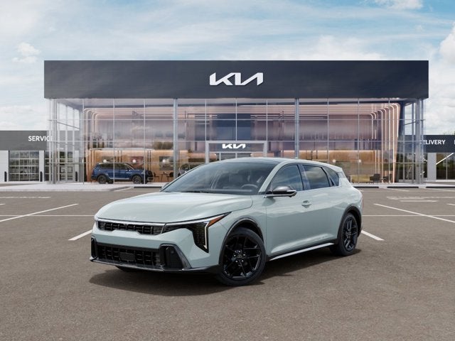 2026 Kia K4 Hatchback GT-Line Turbo in Morning Haze — front three-quarter view