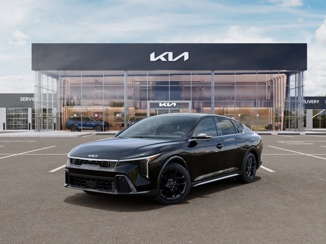 2026 Kia K4 GT-Line Turbo in Aurora Black Pearl — front three-quarter view