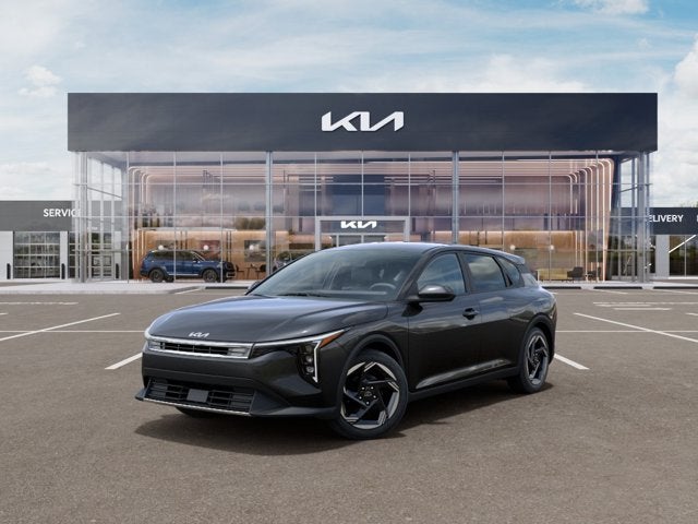 2026 Kia K4 Hatchback EX in Interstellar Gray — front three-quarter view