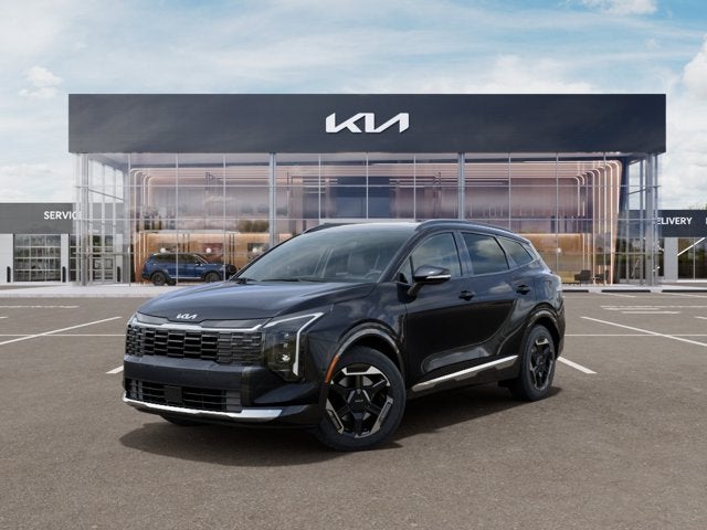 2026 Kia Sportage SX in Panthera Metal Gray — front three-quarter view