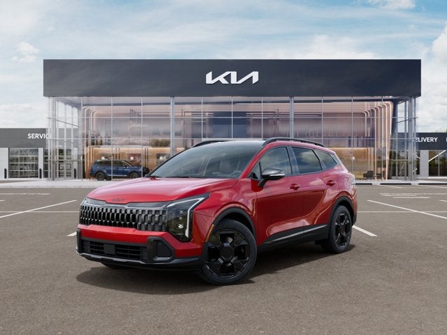 2026 Kia Sportage X-Line in Runway Red — front three-quarter view