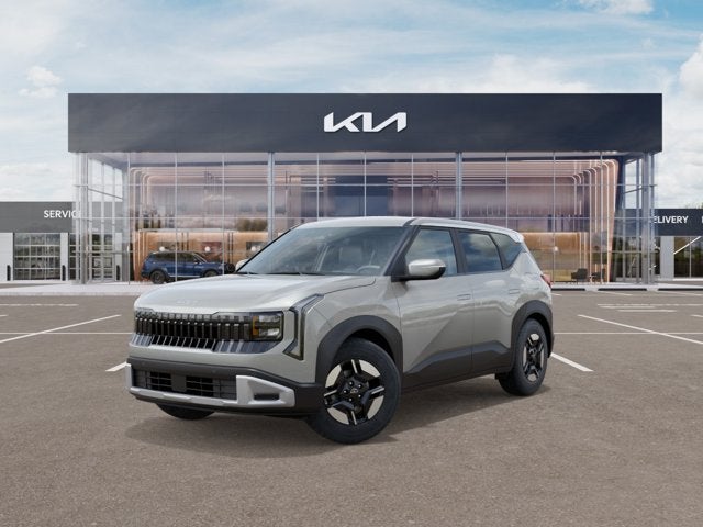 2027 Kia Seltos LX in Ivory Silver — front three-quarter view