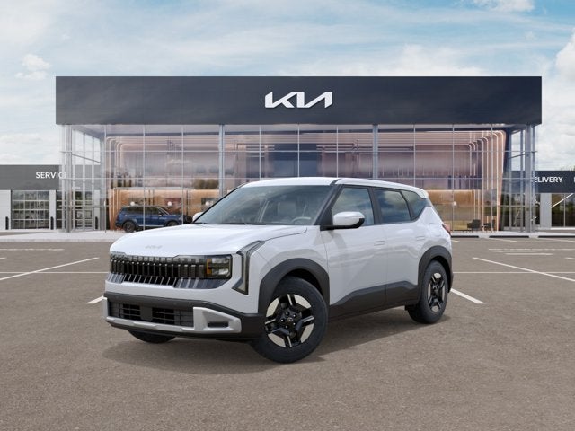 2027 Kia Seltos LX in Snow White Pearl — front three-quarter view
