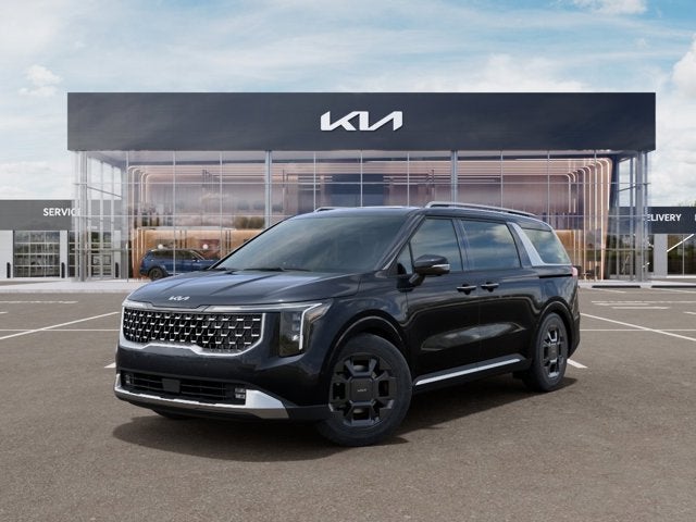 2026 Kia Carnival Hybrid SX in Panthera Metal — front three-quarter view